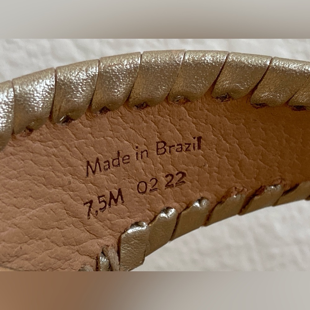Jack Rogers Metallic Gold Espadrille Wedges - Picture 6 of 8